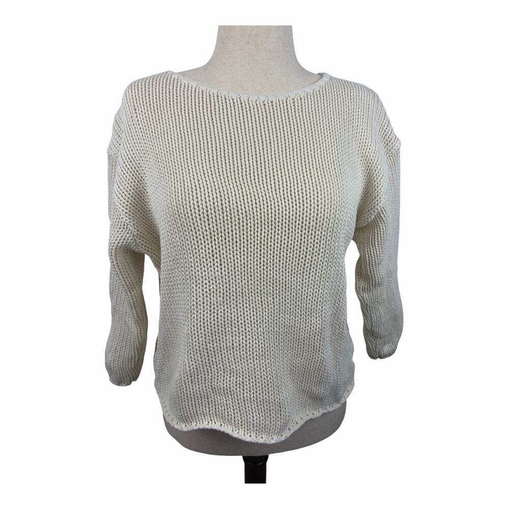 Willow Cream Chunky Knit Sweater Sz L